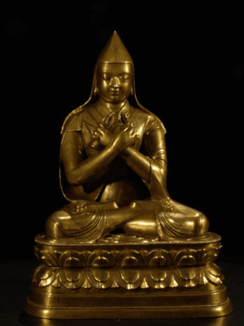 十七世纪铜鎏金哲布尊丹巴坐像 